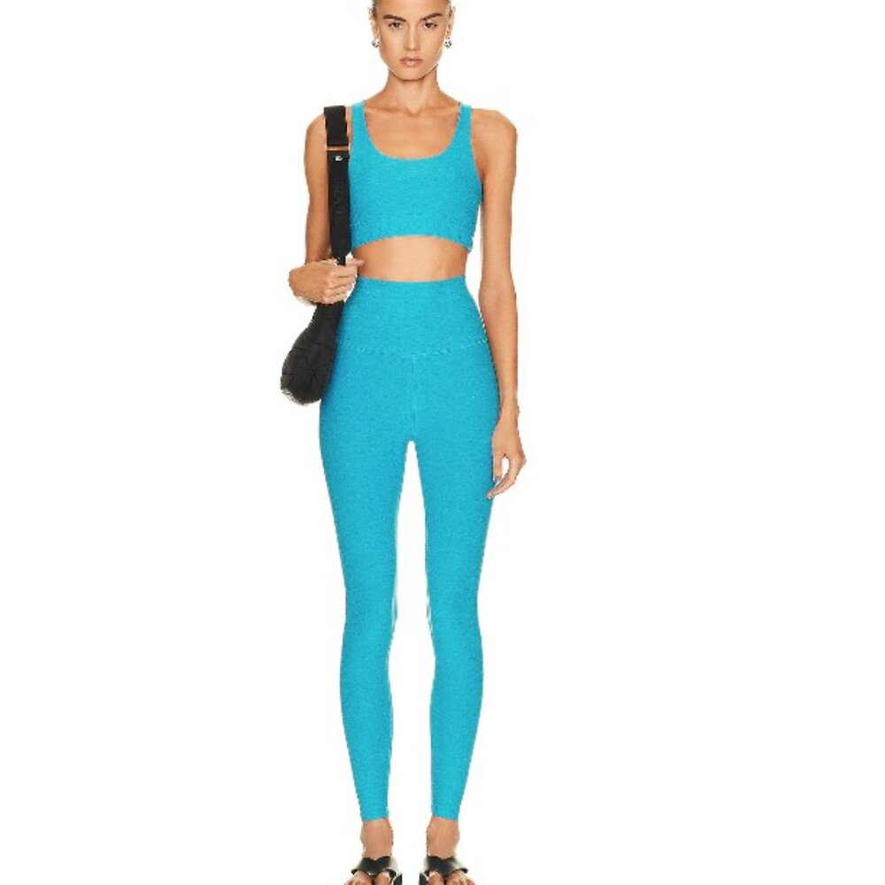 NWT Beyond Yoga Spacedye Spin Out High Waist Legging size XL - Blue Glow Heather